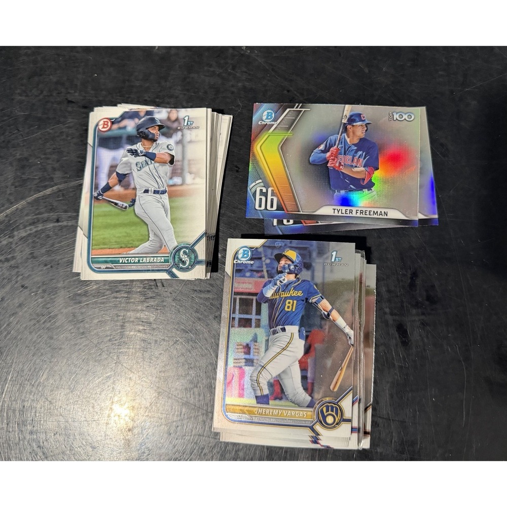 Topps 2022 MLB Baseball cards, BP BCP BTP, lot of 50, no dupes